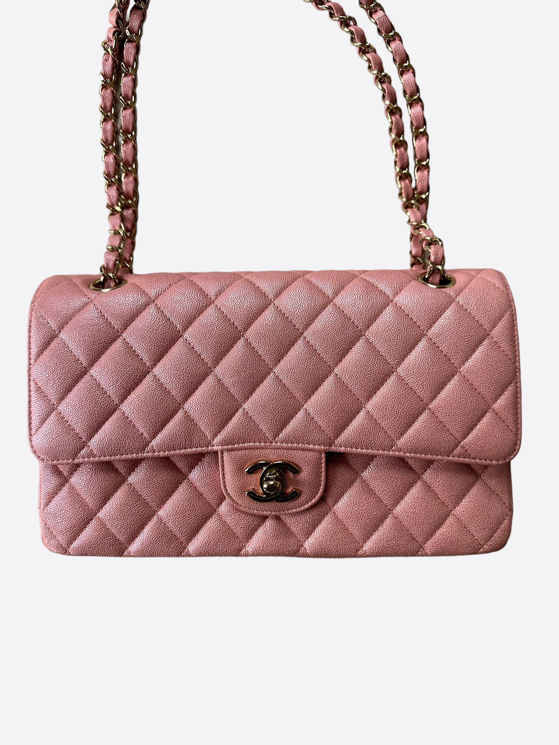 Chanel iridescent pink online classic flap