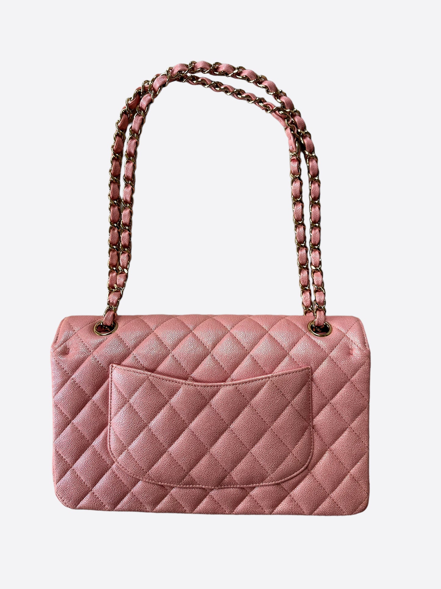 Chanel Iridescent Pink Caviar Medium Flap Bag