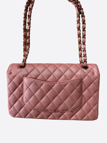 Chanel Iridescent Pink Caviar Medium Flap Bag