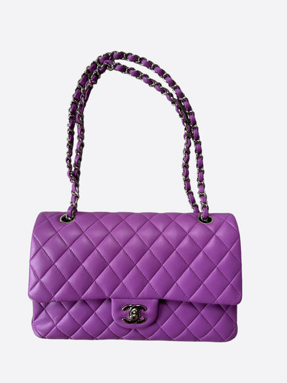 Chanel Purple Quilted Lambskin Medium Flap Bag