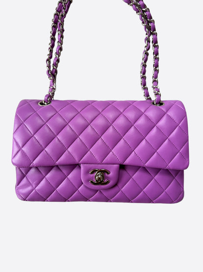 Chanel Purple Quilted Lambskin Medium Flap Bag