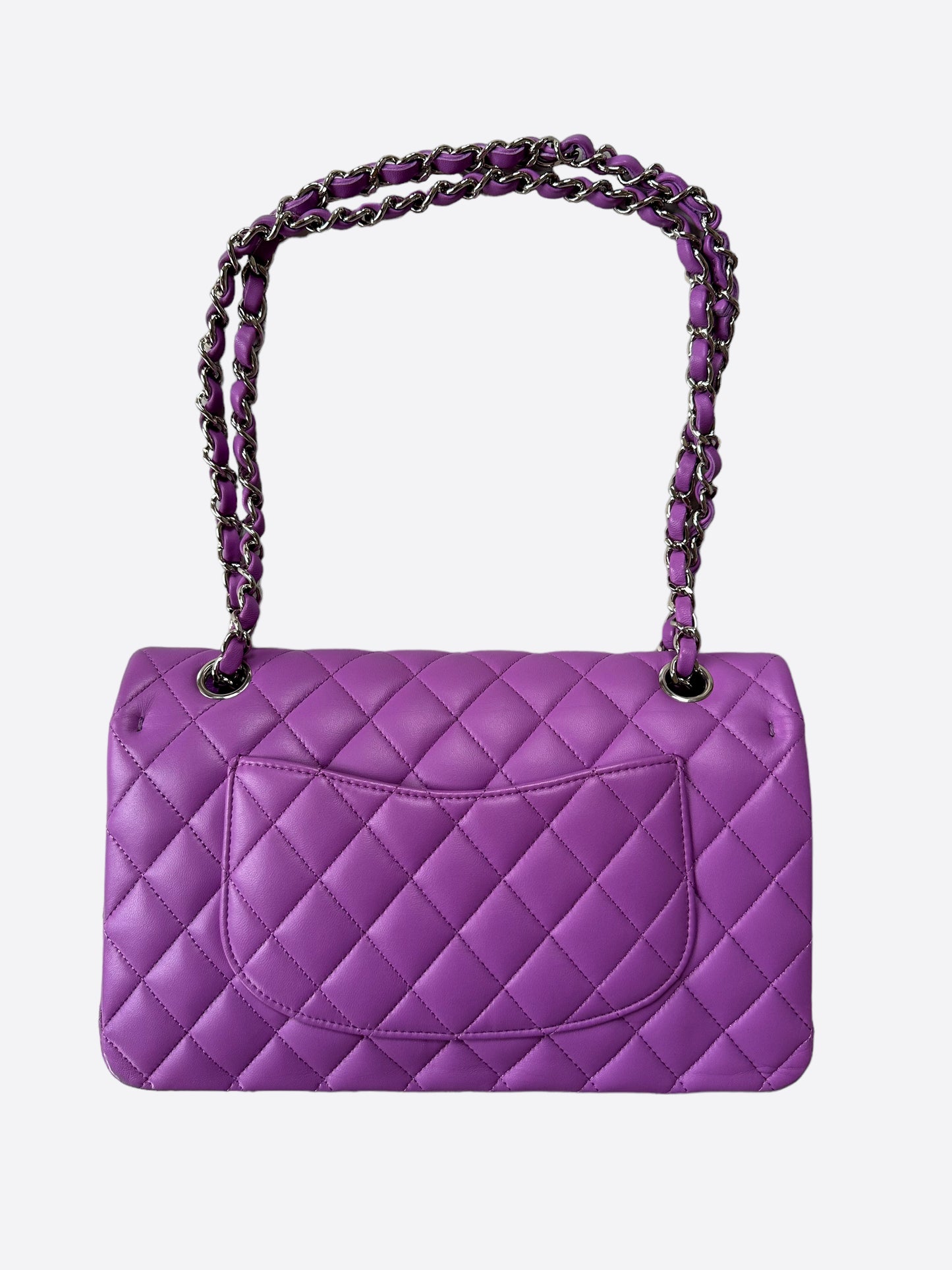 Chanel Purple Quilted Lambskin Medium Flap Bag