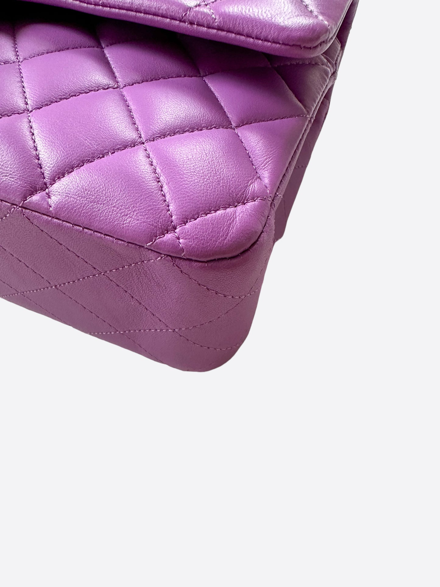 Chanel Purple Quilted Lambskin Medium Flap Bag