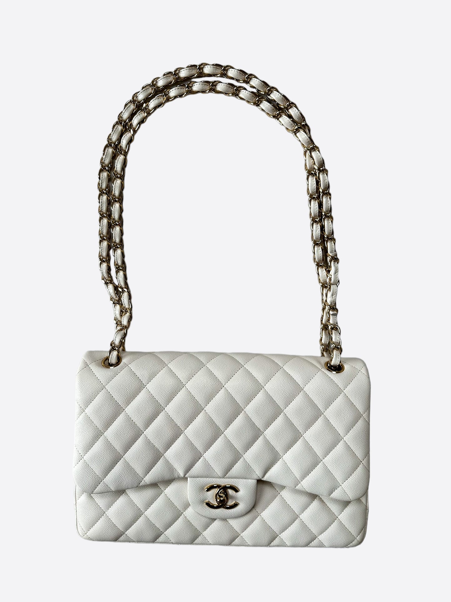 Chanel Neutrals, White 2020 Small Rattan Gabrielle Hobo