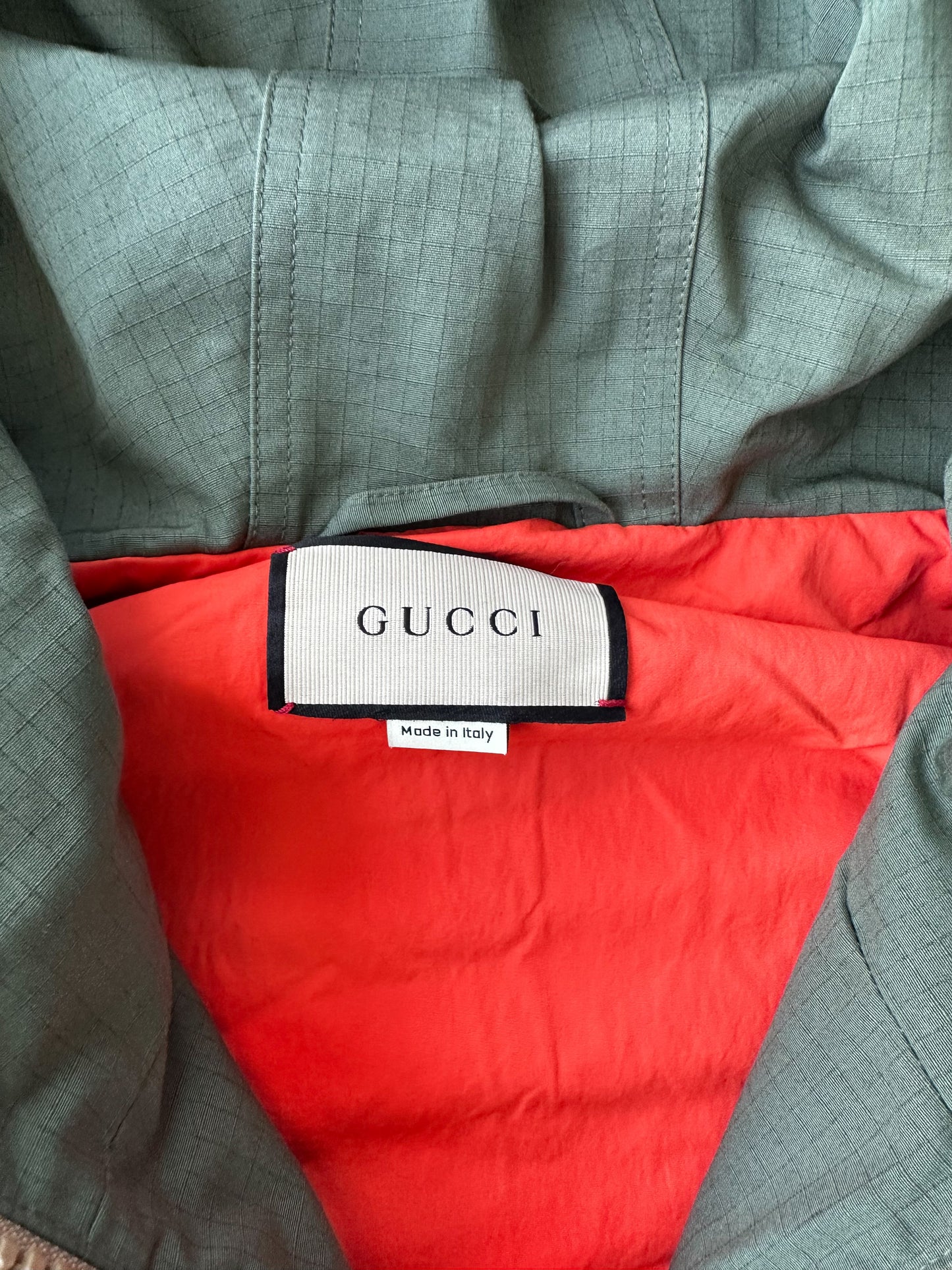 Gucci Green & Beige Monogram Windbreaker