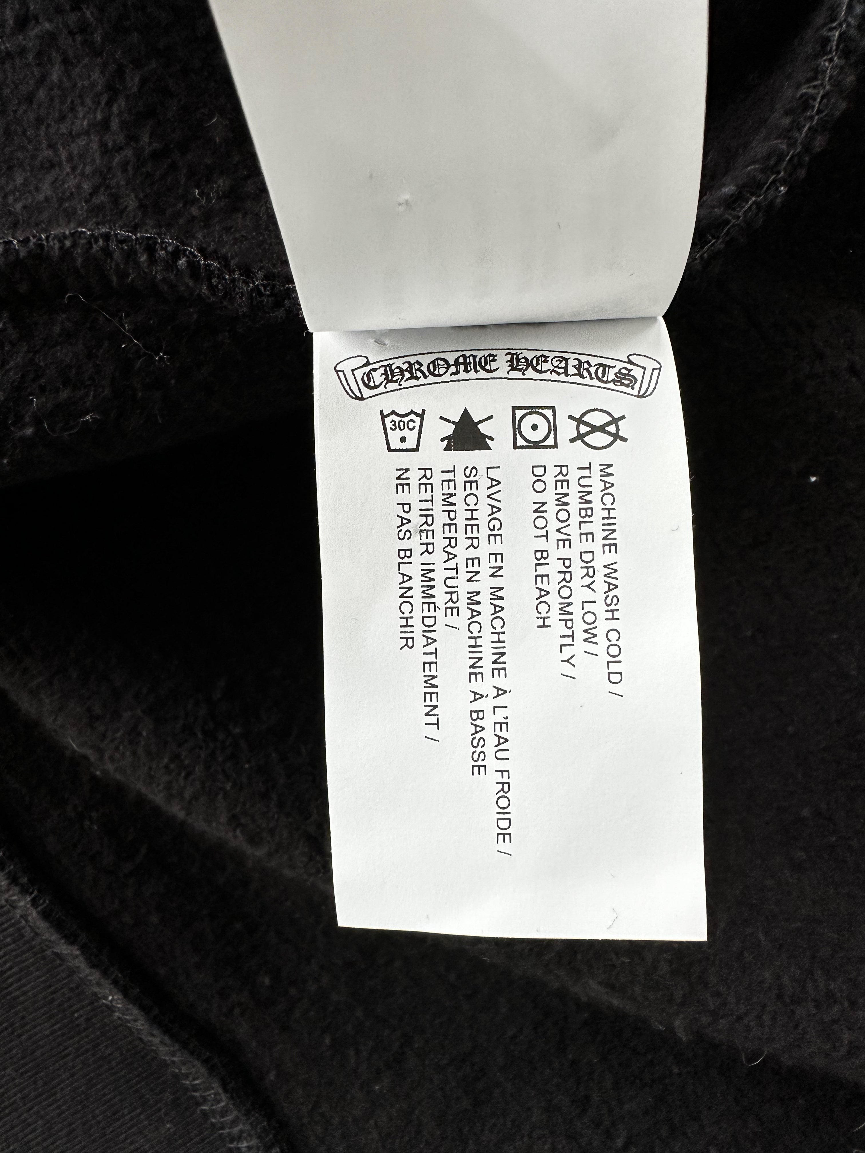 Chrome Hearts Black & White Triple Cross Embroidered Zip Up