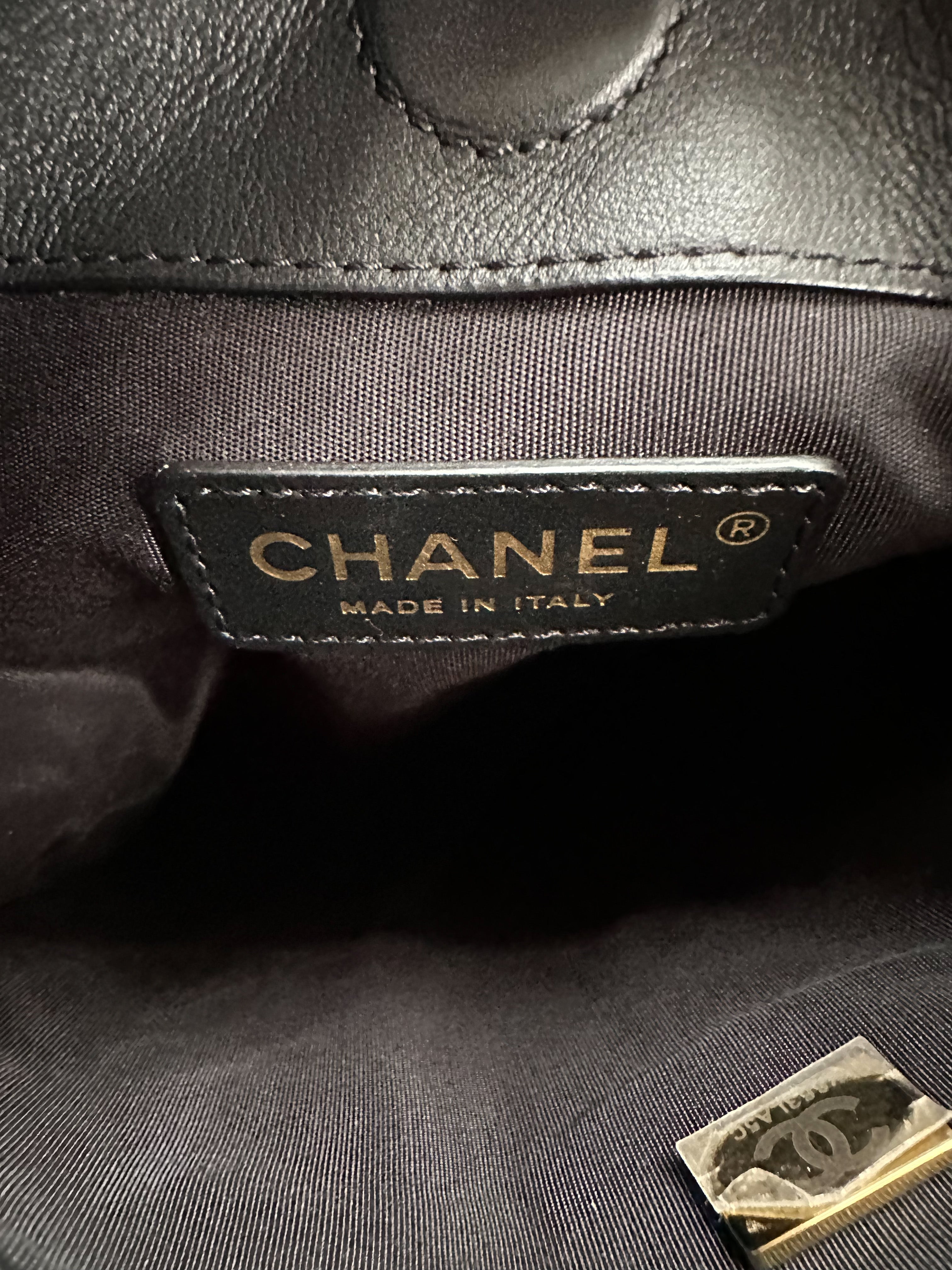 Chanel Black Small Lambskin Chain Around Boy Bag with Gold Hardware. –  Votre Luxe