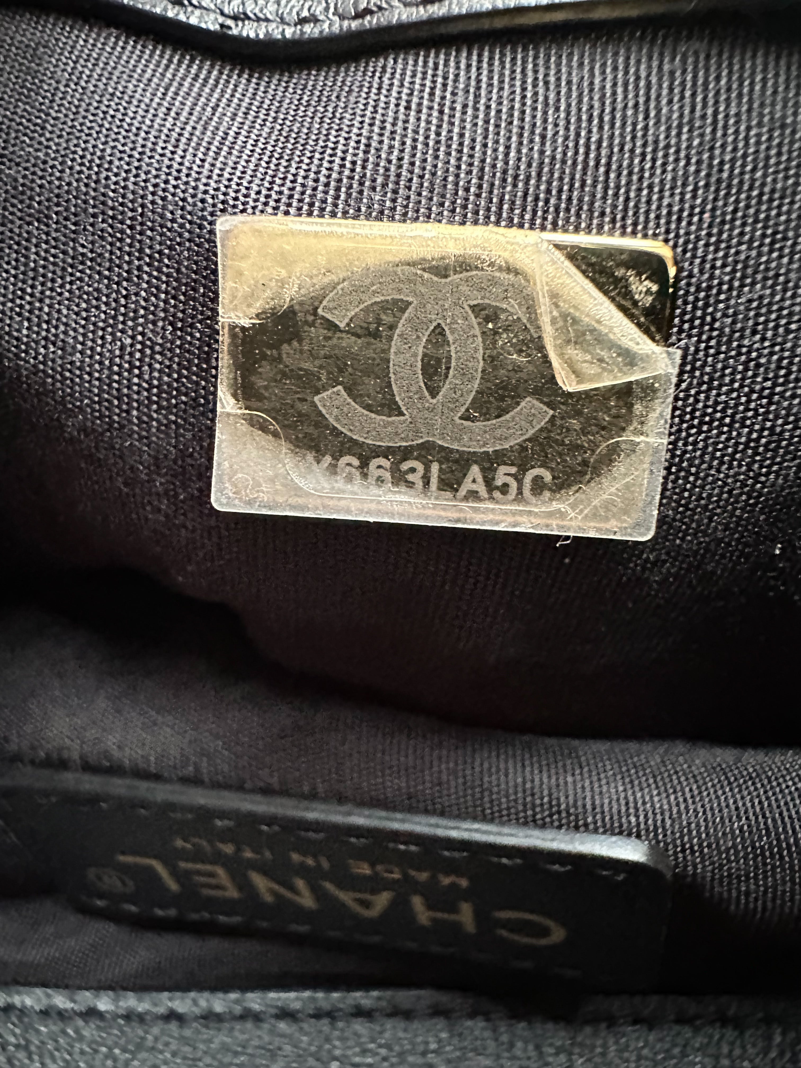 Chanel Black Flat Fringe Quilted Lambskin Bag