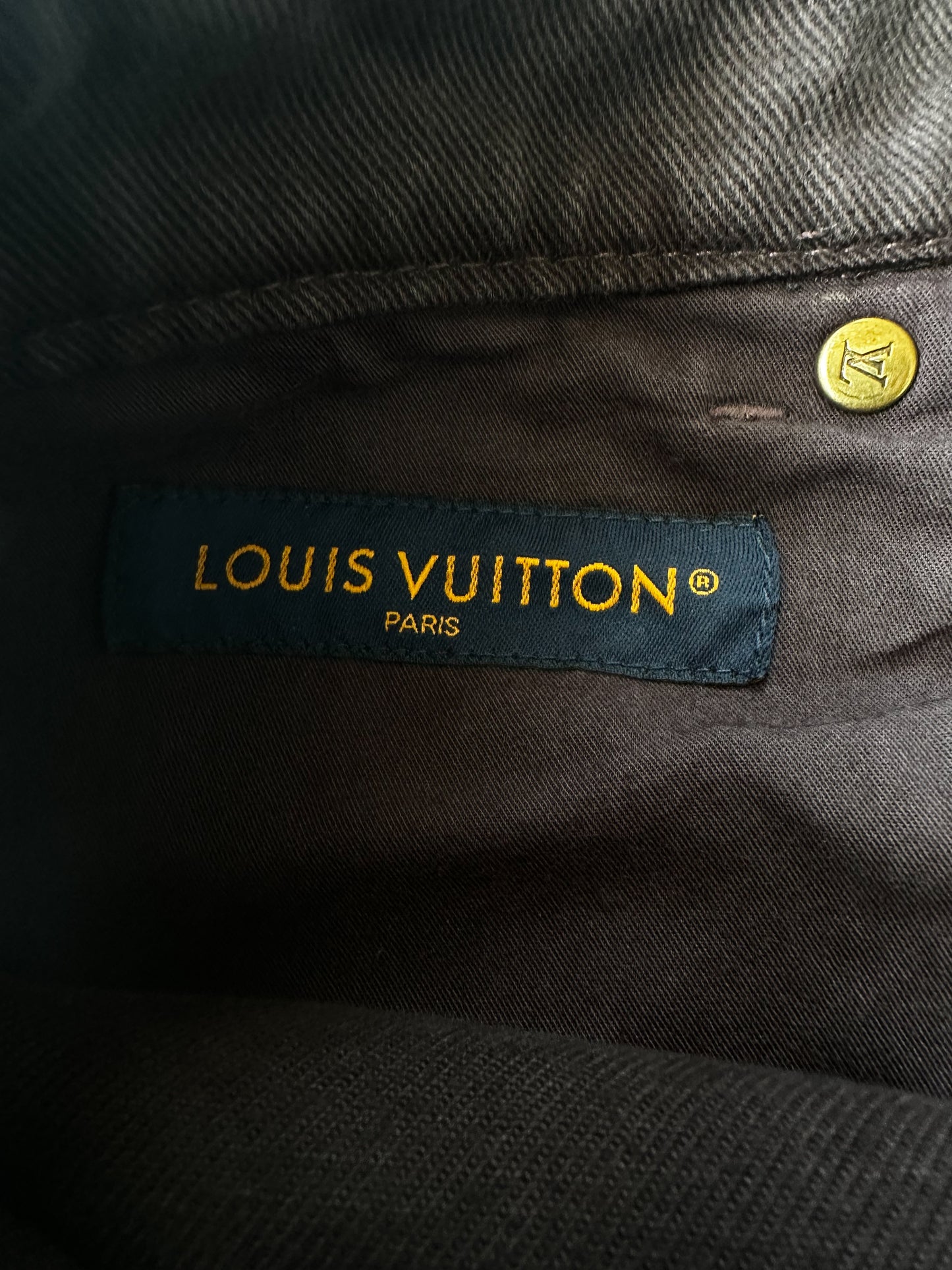 Louis Vuitton Plum Red Monogram Jeans