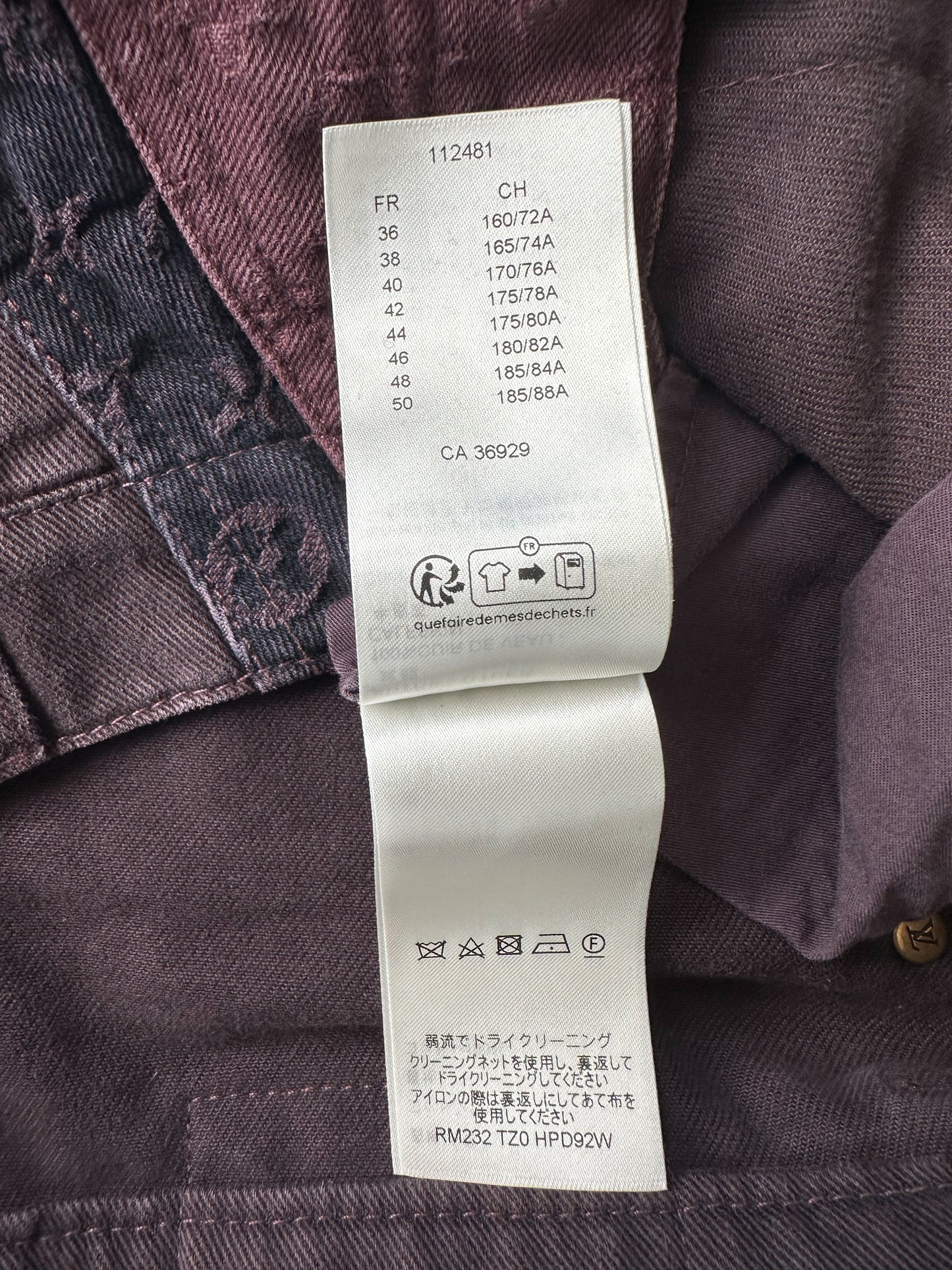 Louis Vuitton Plum Red Monogram Jeans