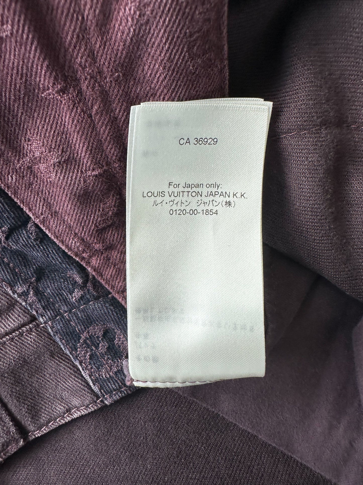 Louis Vuitton Plum Red Monogram Jeans