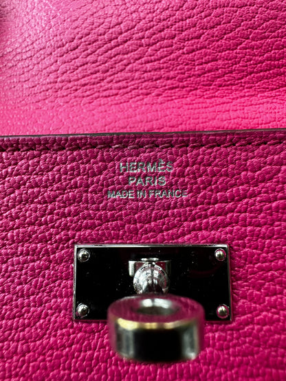 Hermes Pink Fuchsia Chèvre Kelly Wallet