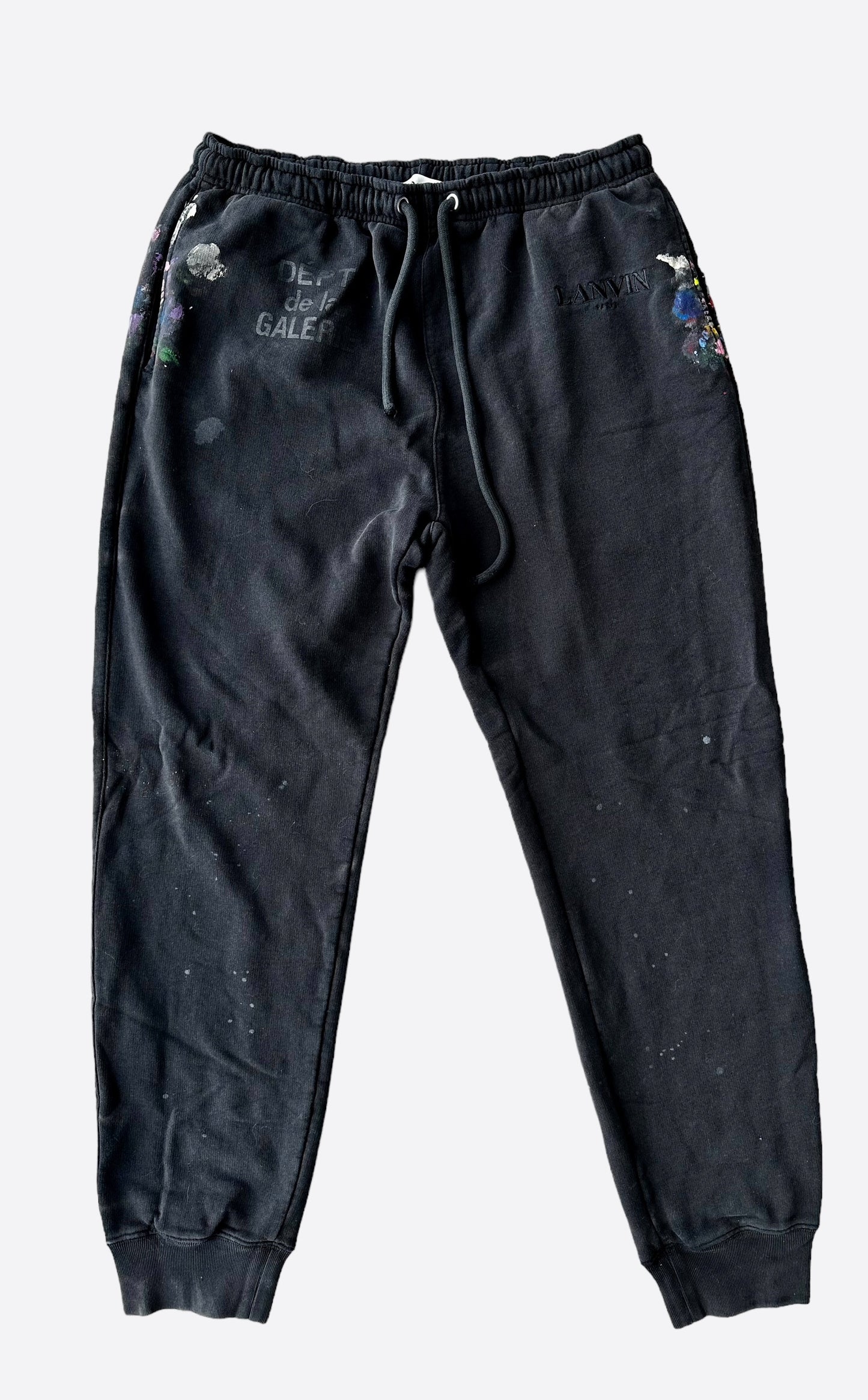 Gallery Dept Lanvin Black Paint Splatter Sweatpants