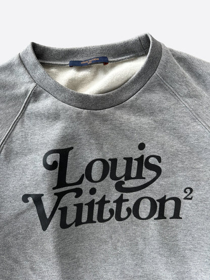 Louis Vuitton Nigo Grey & Black Logo Sweater