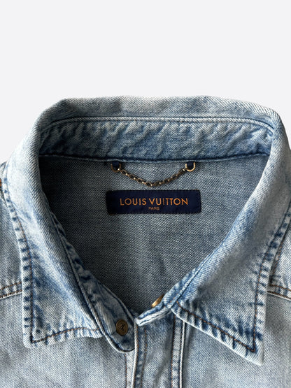 Louis Vuitton Blue Denim Button Up Shirt