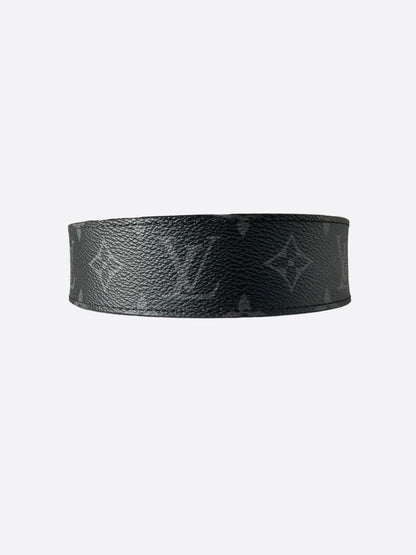 Louis Vuitton Monogram Eclipse SIlver Buckle Belt