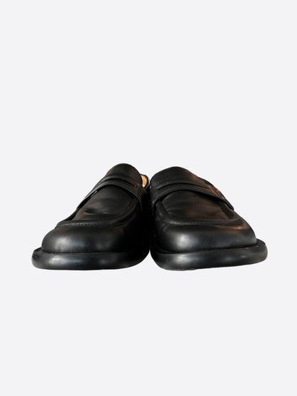 Louis Vuitton Black & Silver Logo Dandy Loafers