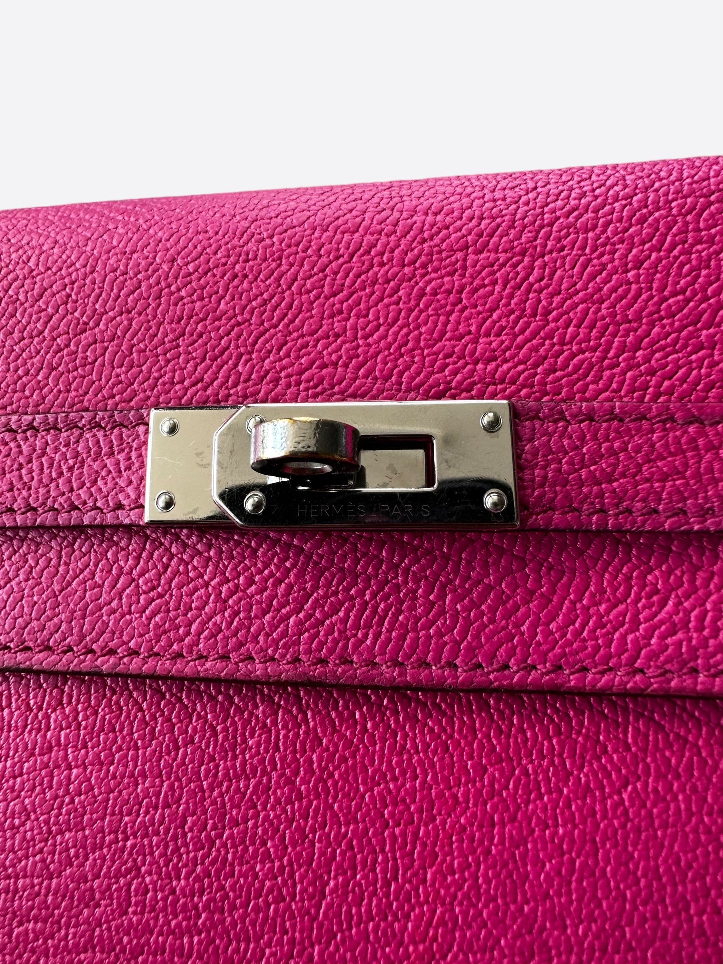 Hermes Pink Fuchsia Chèvre Kelly Wallet