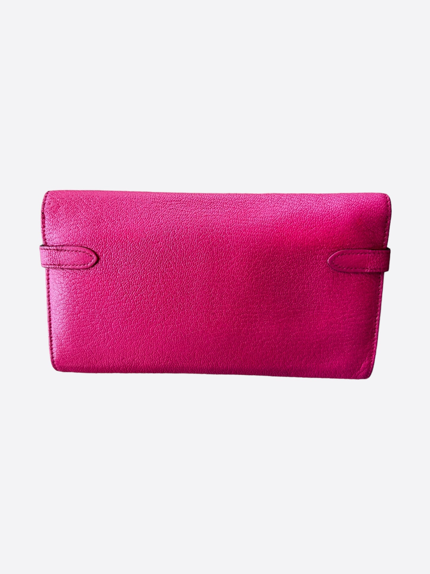 Hermes Pink Fuchsia Chèvre Kelly Wallet