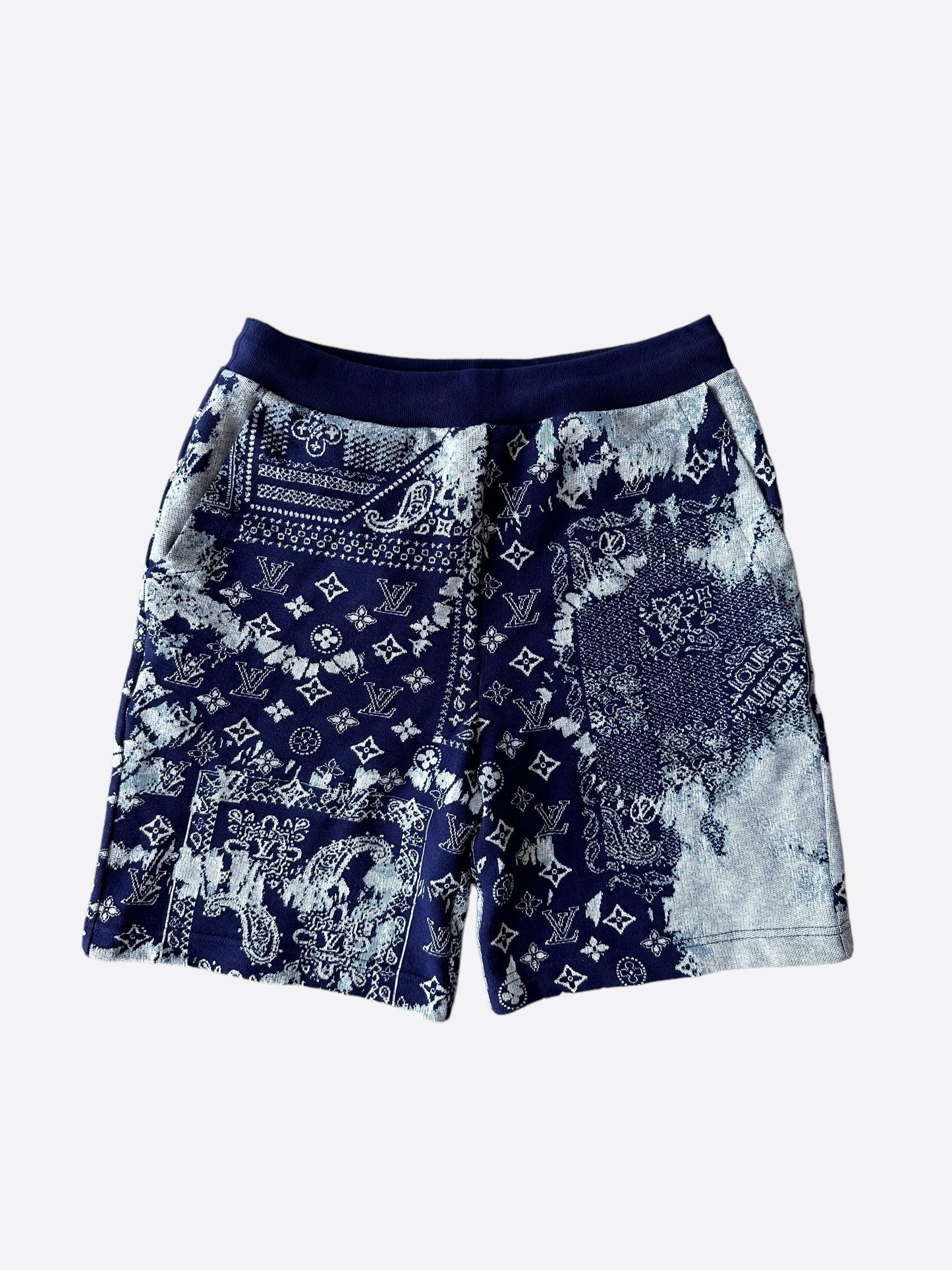 Louis Vuitton Blue Bandana Monogram Shorts