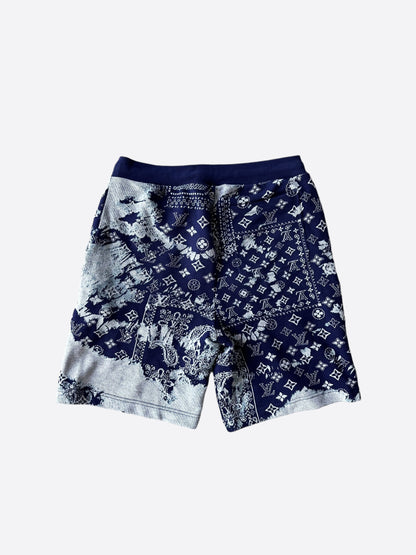 Louis Vuitton Blue Bandana Monogram Shorts