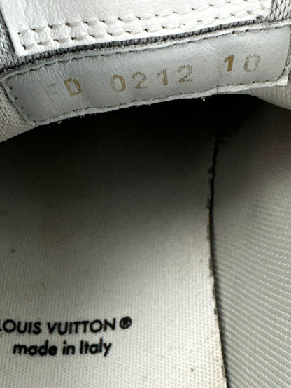 Louis Vuitton White & Grey Leather Trainers