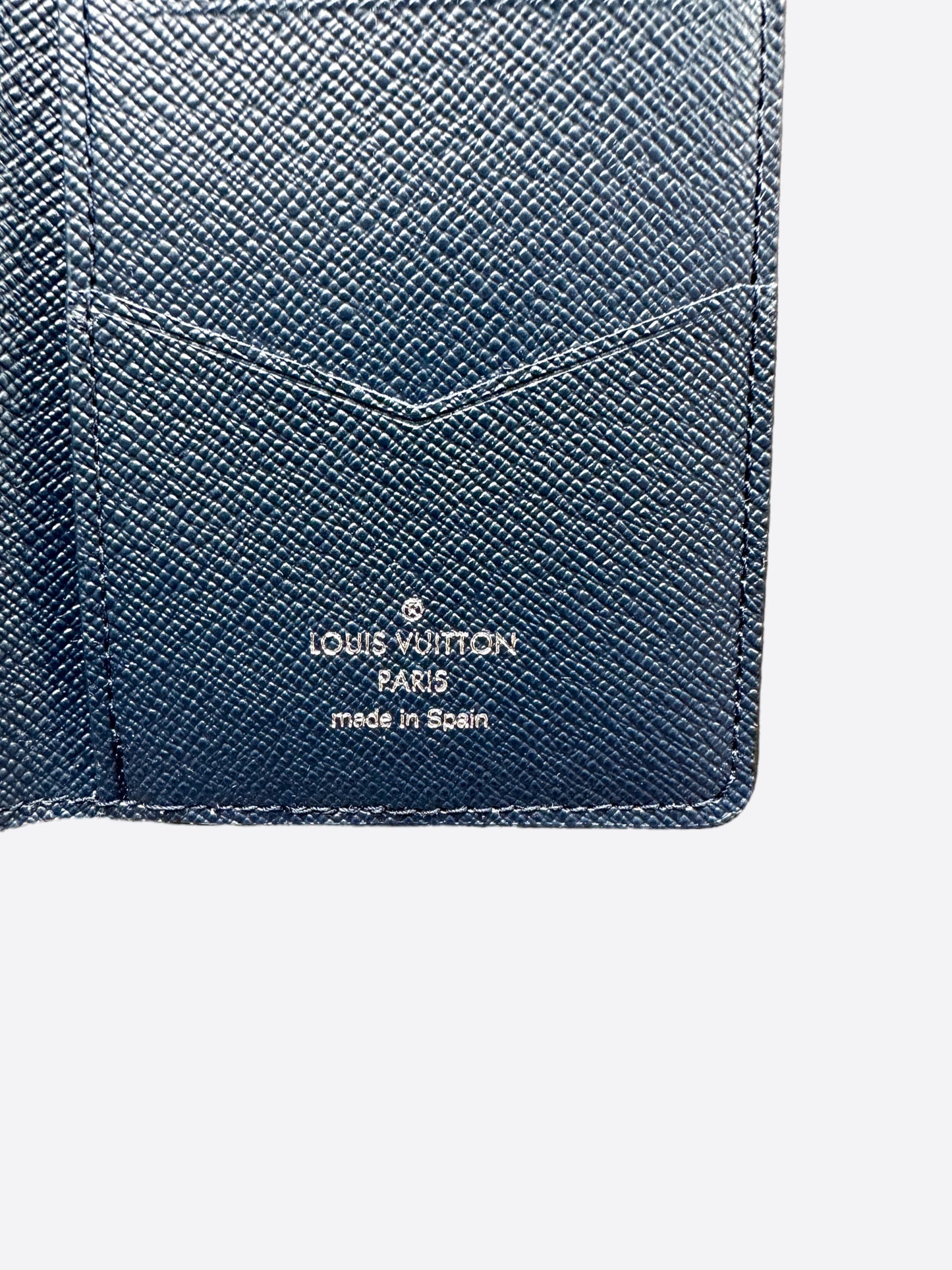 Louis Vuitton Pocket Organizer Damier Azur NM White/Blue in Canvas