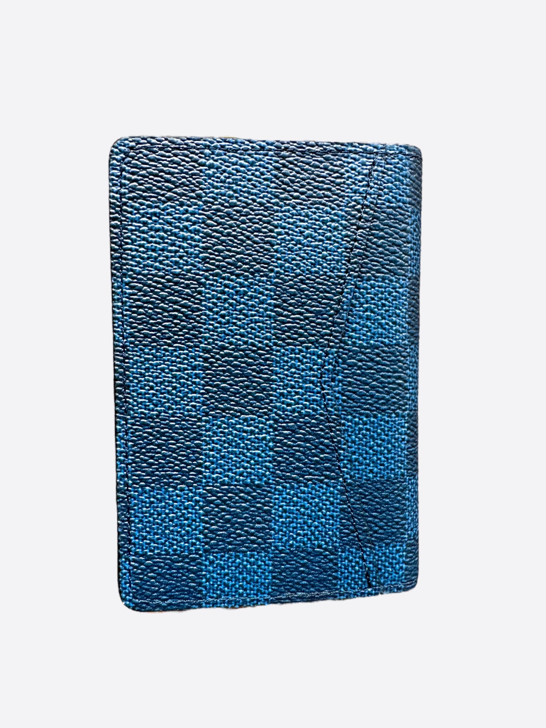 Louis Vuitton Pocket Organizer Damier Azur NM White/Blue in Canvas
