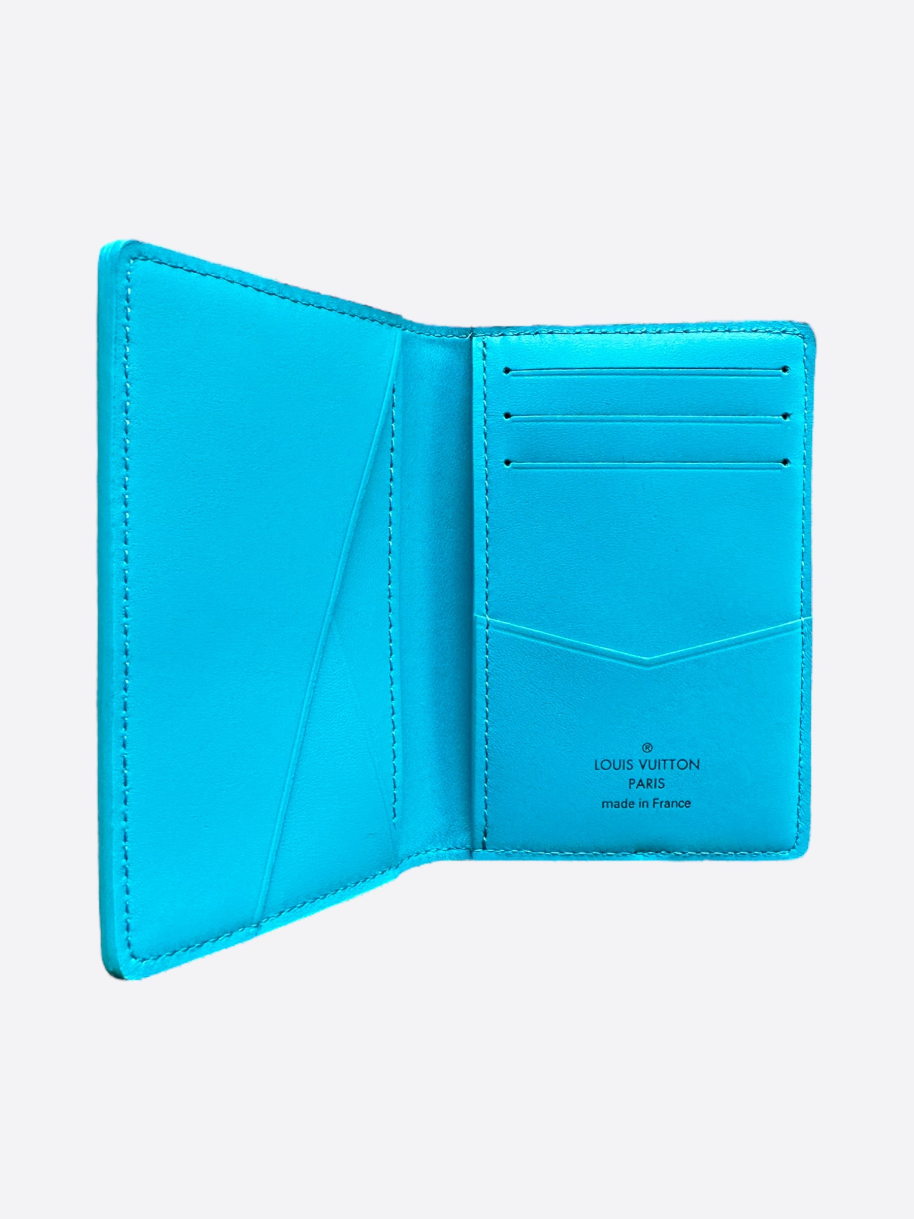 Louis Vuitton Giant Turquoise Damier Pocket Organizer – Savonches