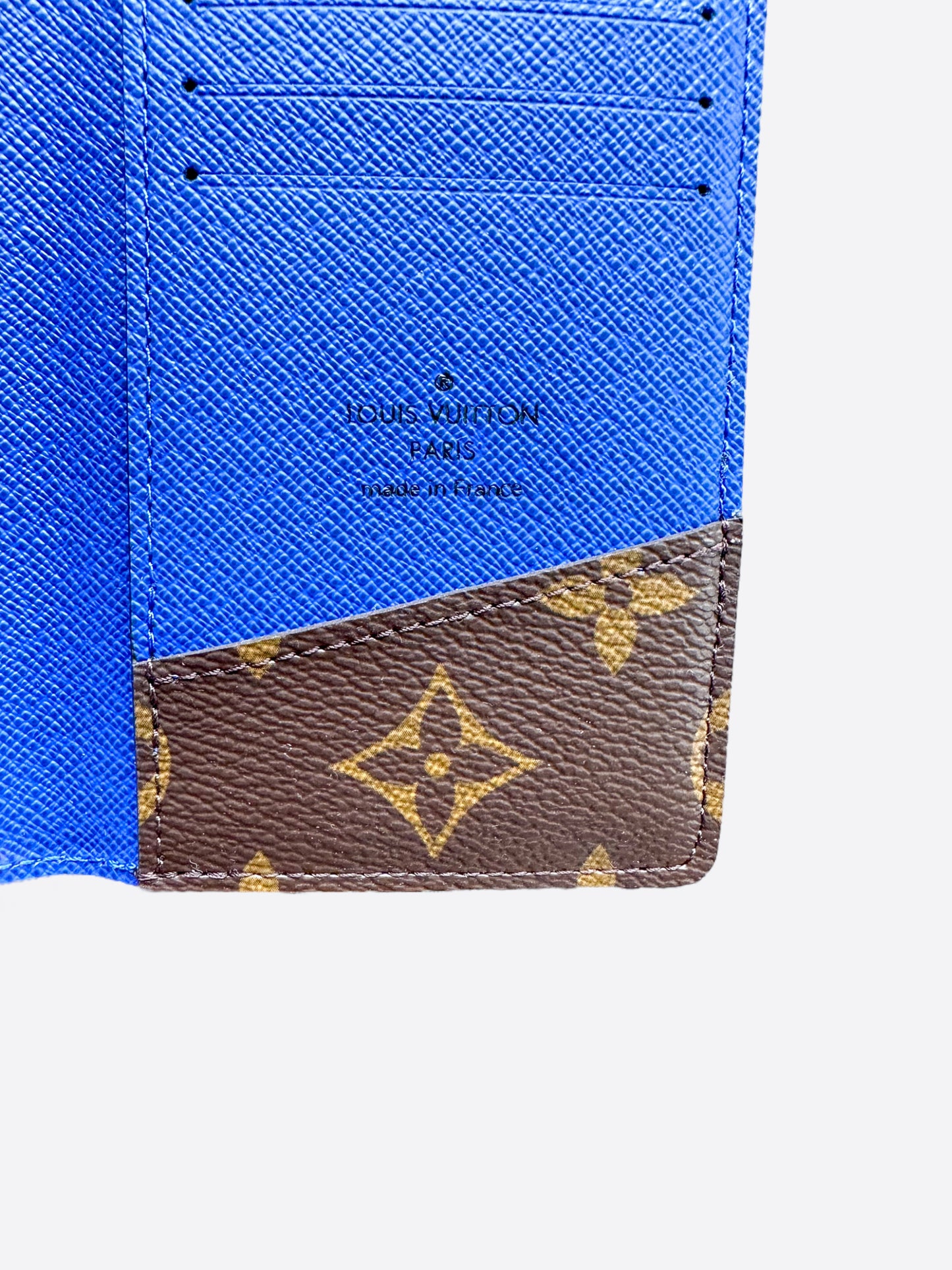 Louis Vuitton Pocket Organizer Epi/Monogram Patchwork Blue/Brown