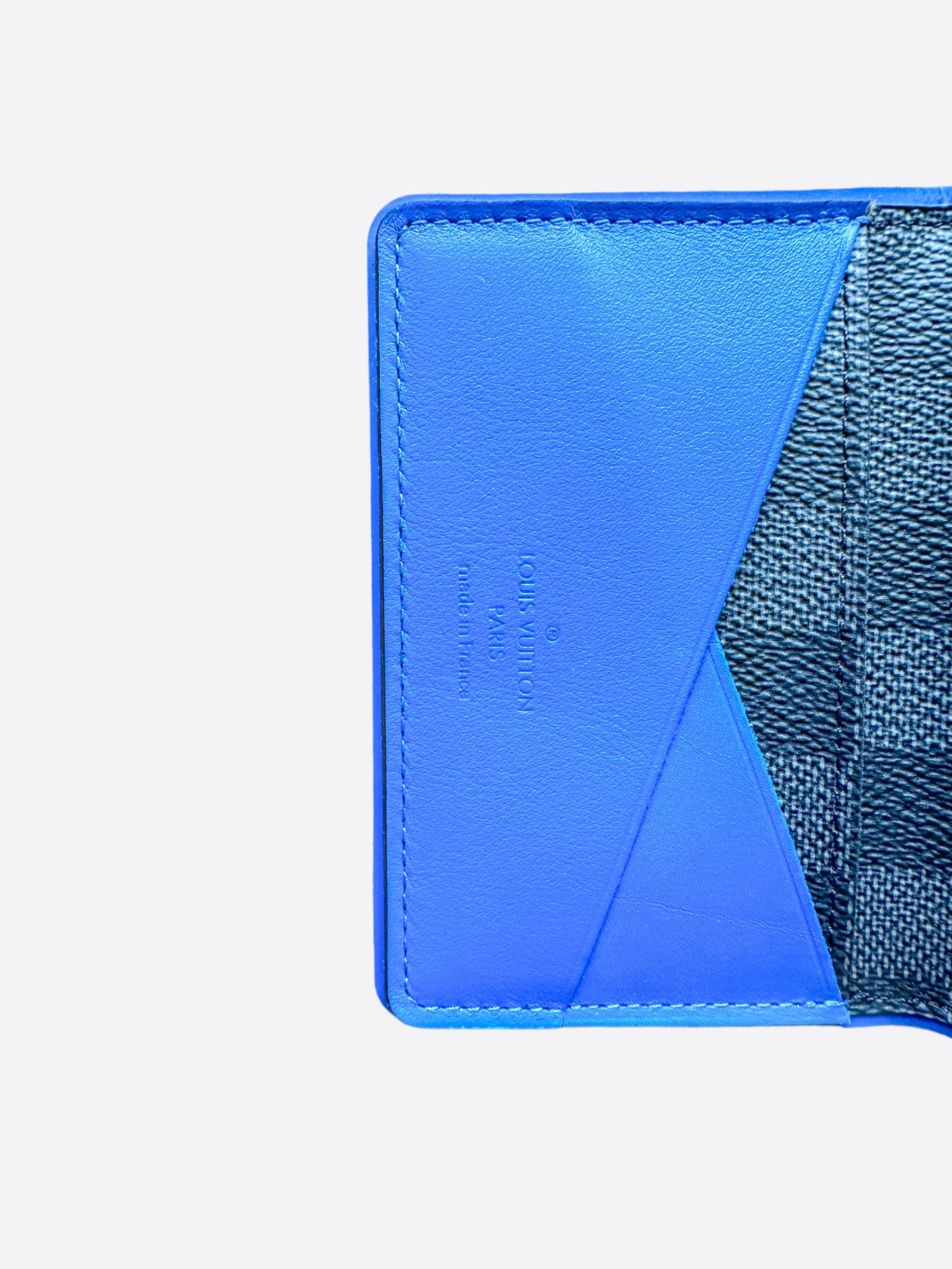 Louis Vuitton Pocket Organizer Damier Graphite Gray/Blue in Coated Canvas -  US