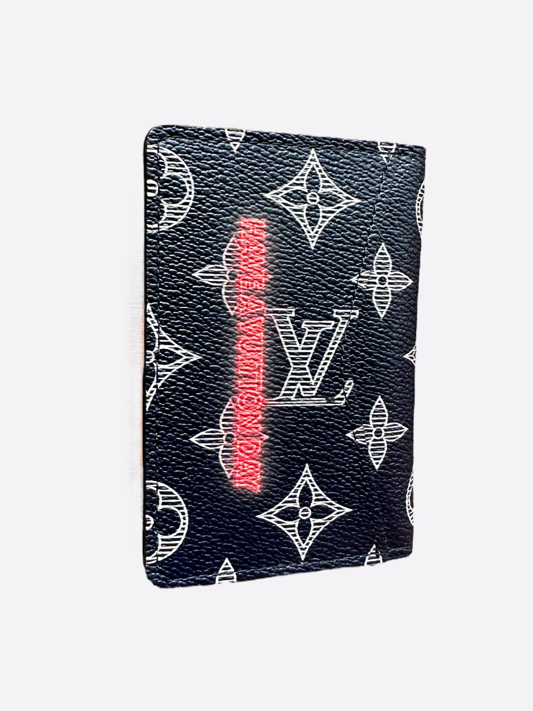 Louis Vuitton Navy Monogram Upside Down Pocket Organizer Wallet