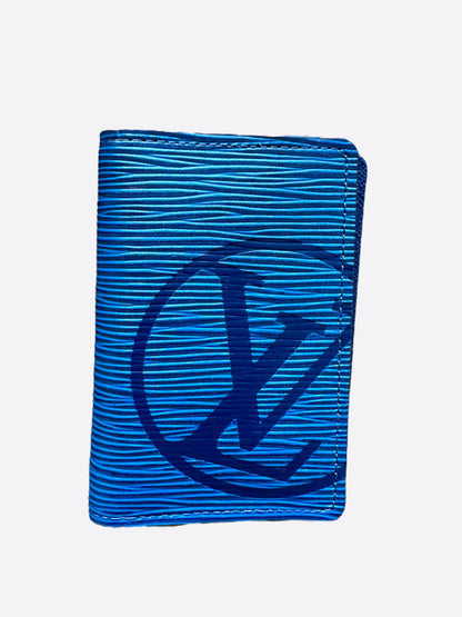 Louis Vuitton Blue EPI Large Logo Pocket Organizer