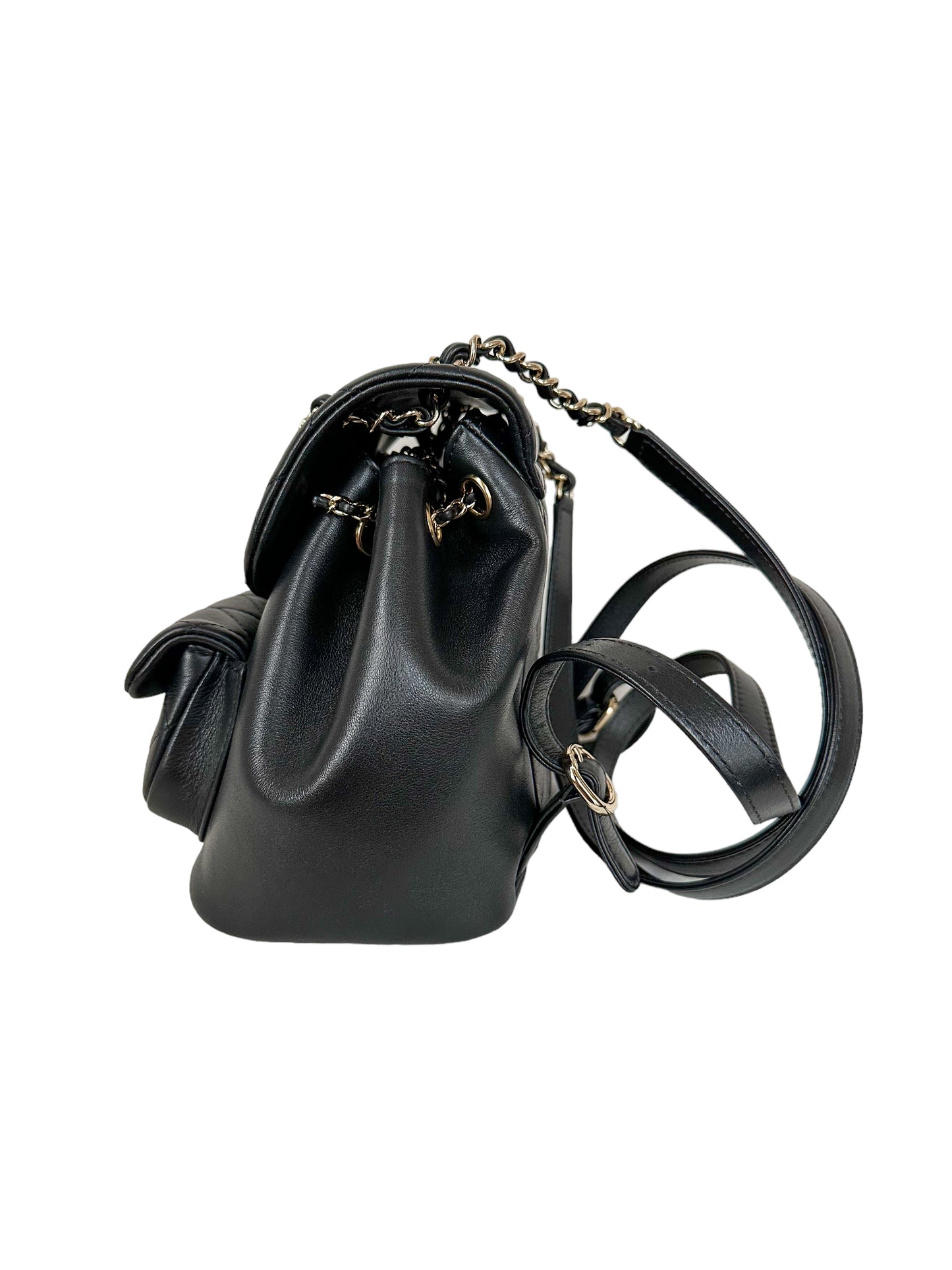 chanel duma backpack mini Chanel Black Quilted Mini Duma Backpack – Savonches