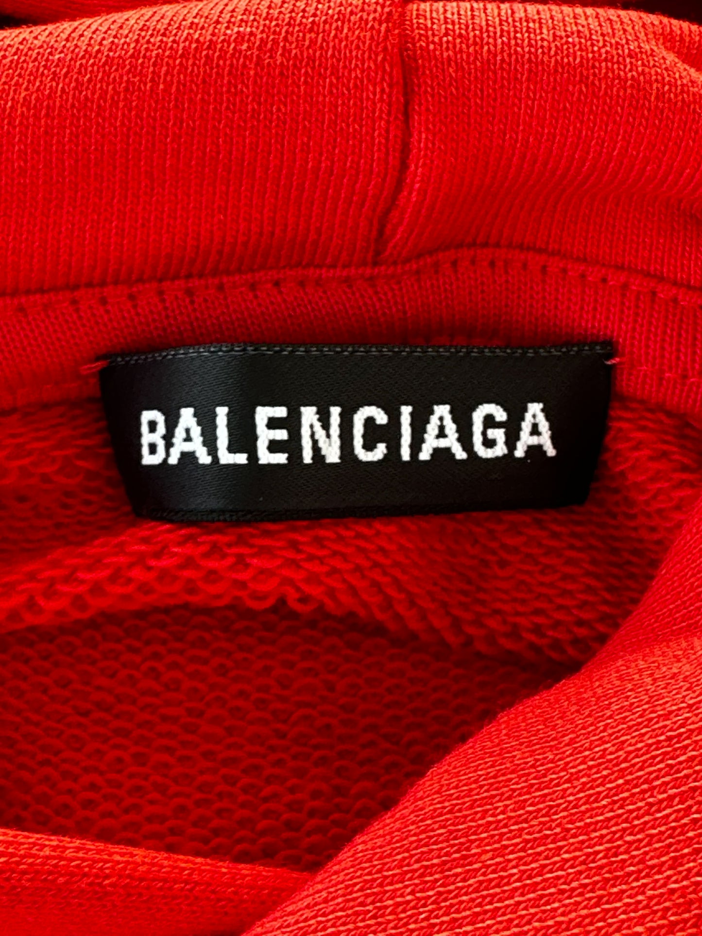 Balenciaga Red & White Logo Hoodie