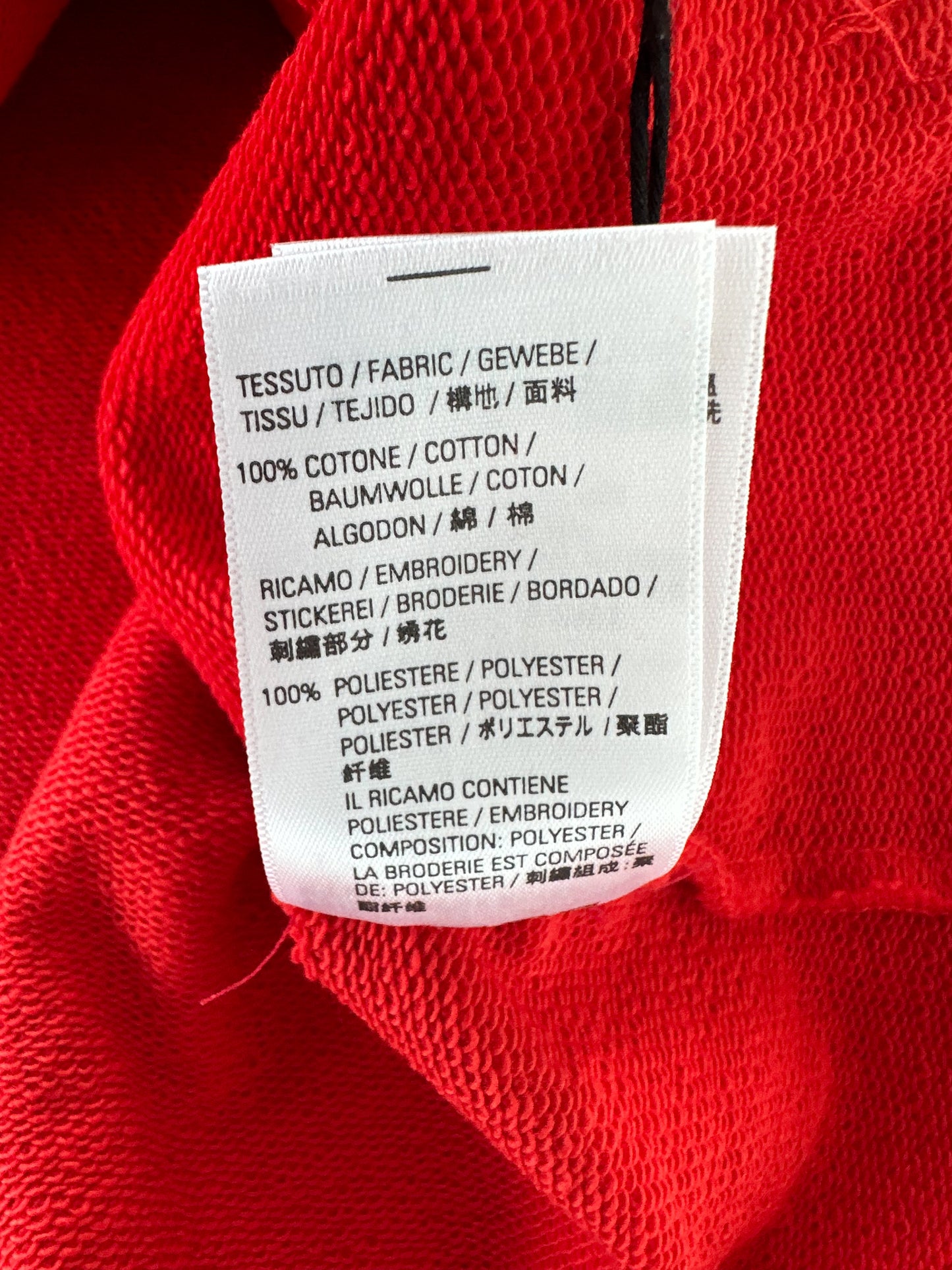 Balenciaga Red & White Logo Hoodie