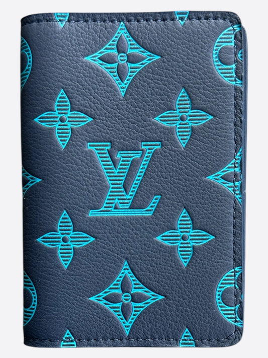 Louis Vuitton Blue Shadow Monogram Pocket Organizer