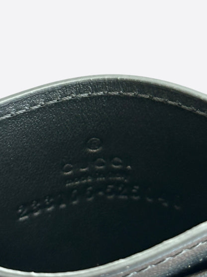 Gucci Black & Beige GG Monogram Card Holder