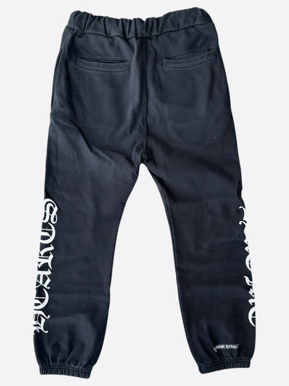Chrome Hearts Black & White Horseshoe Logo Sweatpants