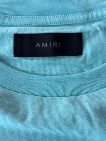 Amiri Blue & White MA Core Logo T-Shirt