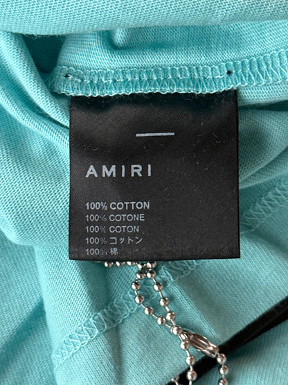 Amiri Blue & White MA Core Logo T-Shirt