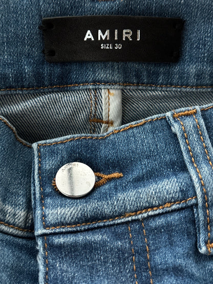 Amiri Indigo Aloha Patch MX1 Jeans