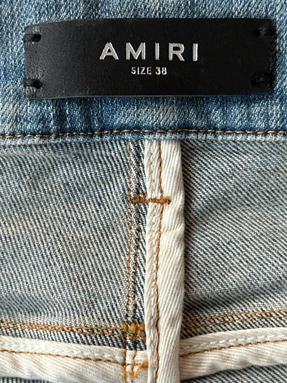 Amiri Vintage Indigo Staggered Logo Jeans