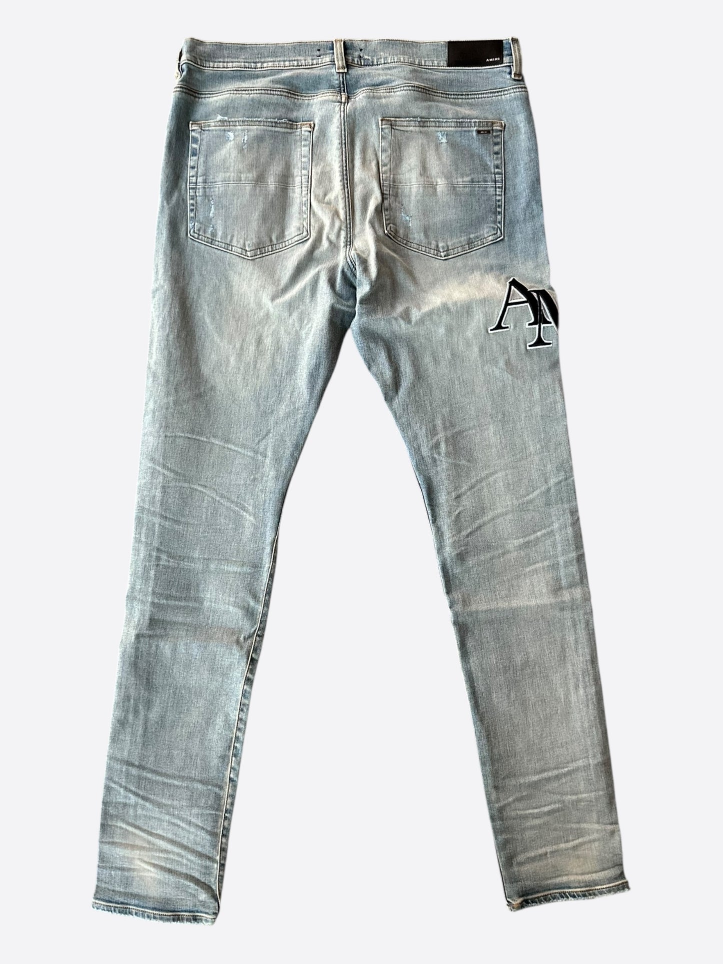 Amiri Vintage Indigo Staggered Logo Jeans