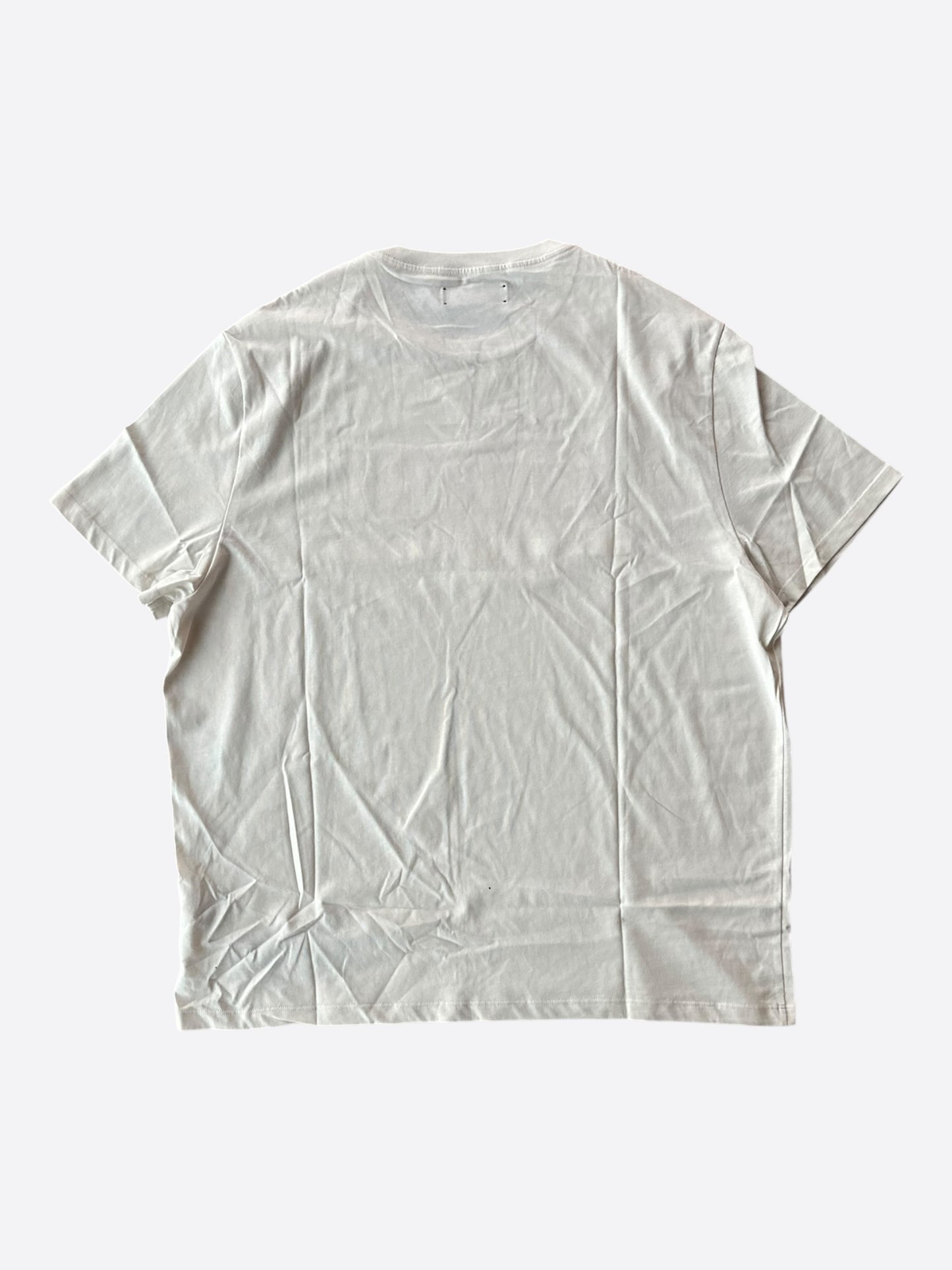 Amiri Beige & White MA Bar Logo T-Shirt