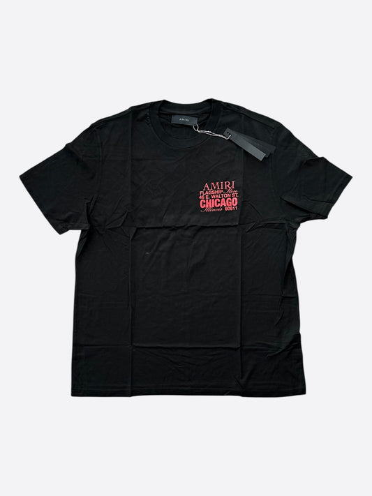 Amiri Black & Red Chicago Exclusive Bones T-Shirt