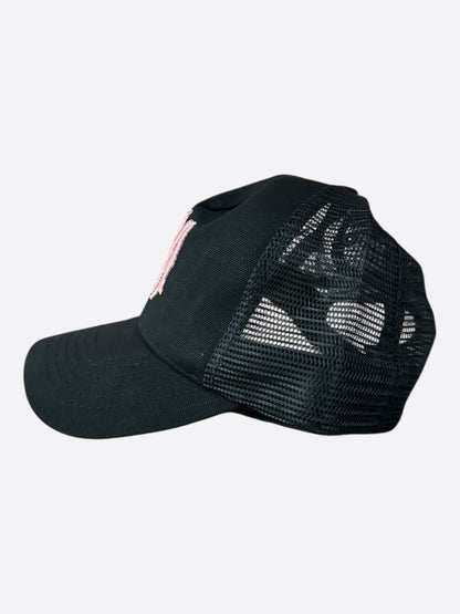 Amiri Black & Peach MA Logo Trucker Hat