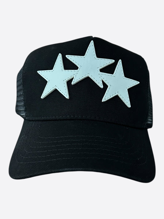 Amiri Black & White Triple Star Trucker Hat