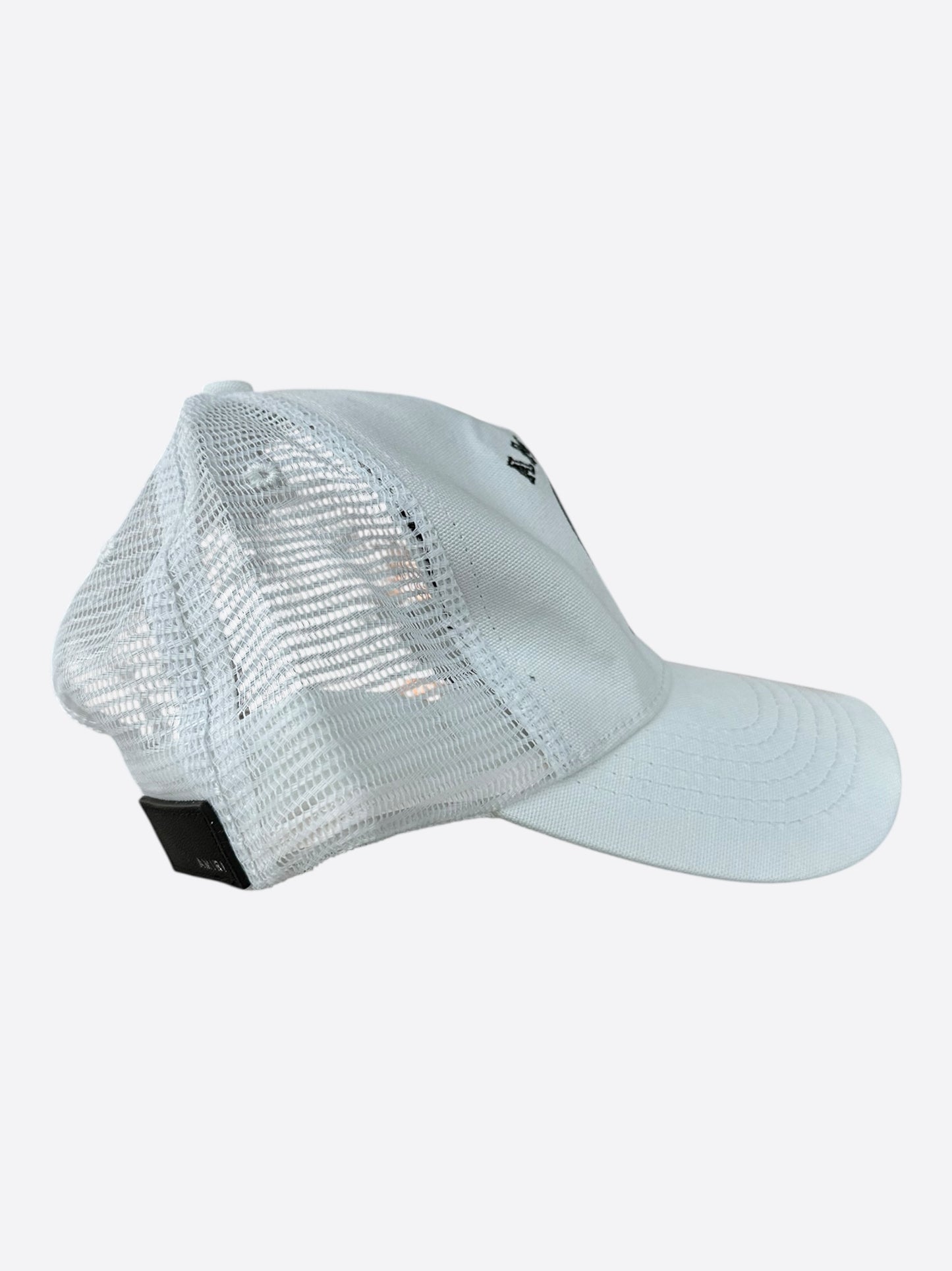 Amiri White & Black Zig-Zag Logo Trucker Hat