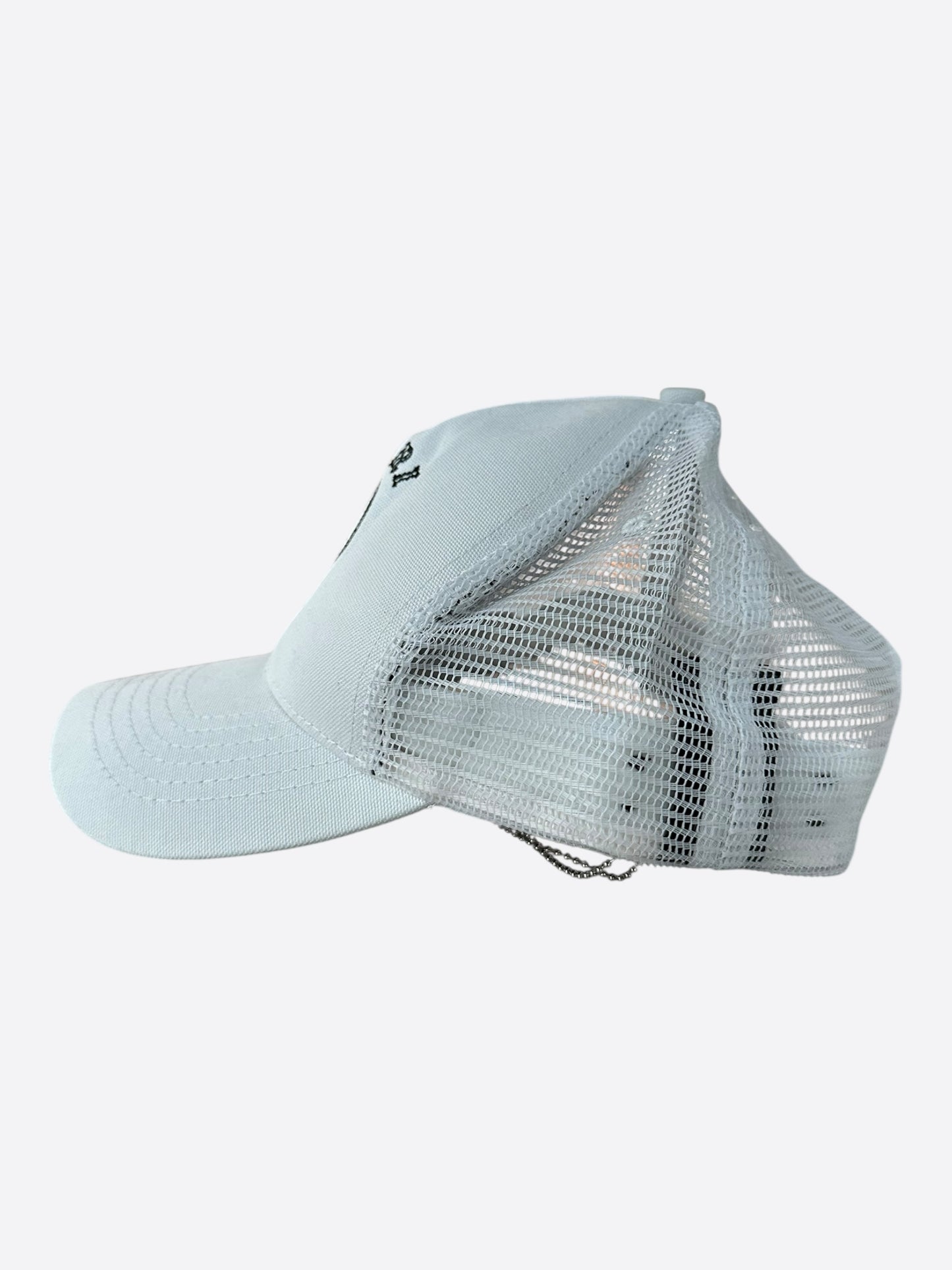 Amiri White & Black Zig-Zag Logo Trucker Hat